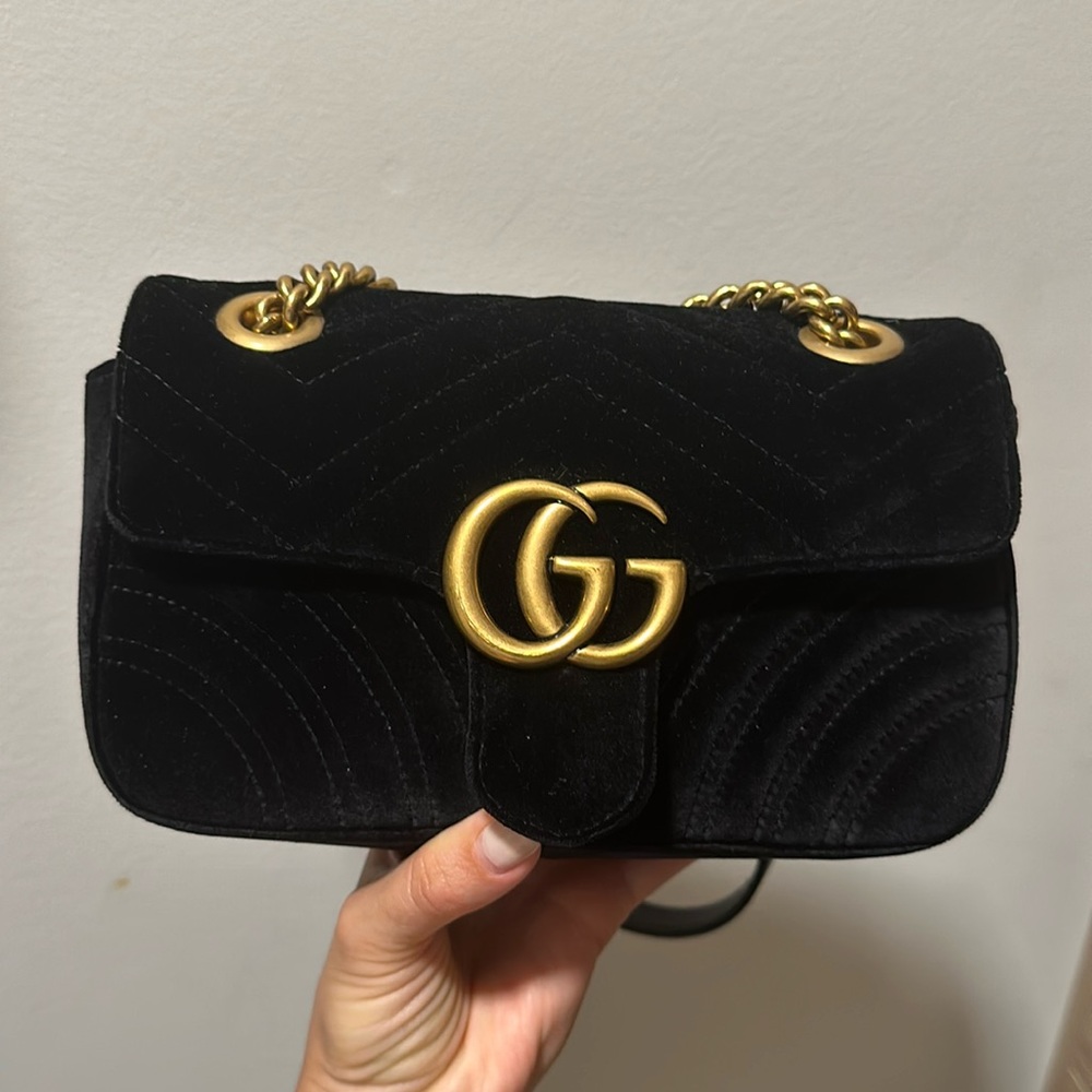 Velvet Gucci Marmont Bag